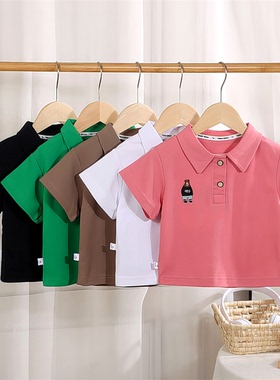 新款韩时尚-YGPOLO夏季翻领版小童CZ宝宝753048T衫男女2024
