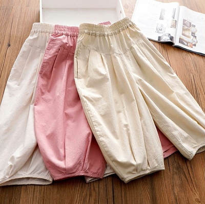 女童森系休季新款灯笼裤宽松闲裤洋气韩版夏薄款透气儿童防蚊裤