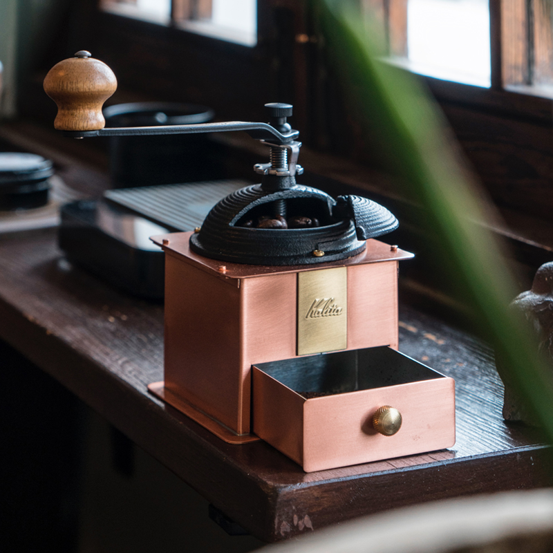 日本进口kalita手摇磨豆机咖啡研磨机手工复古豆器老式手磨咖啡机