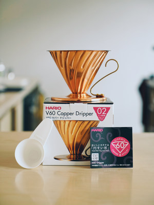 日本hario v60滤杯滤纸手冲咖啡器具分享壶过滤器户外露营铜套装