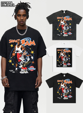 美式篮球科比kobe印花短袖T恤男女夏季街头嘻哈oversize宽松半袖