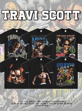 cactusjack travis scott 美式水洗重磅纯棉短袖男女卫衣大合集