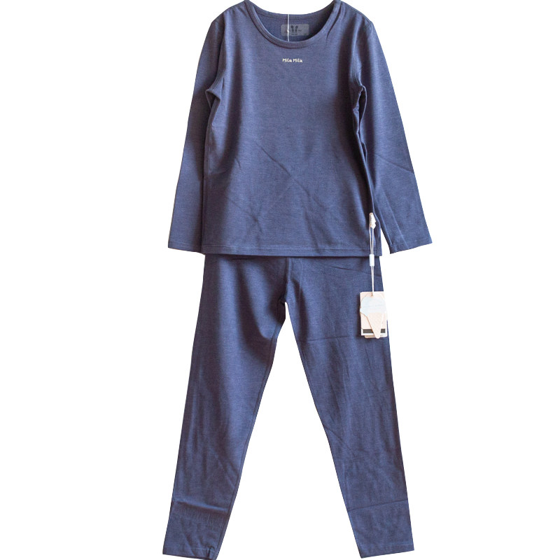 MIRAMI LU AUTUMN AND WINTER NEW BOY ULTRA-THIN GERMAN VELVET SUIT UNDERWEAR SUIT HOME SERVICE BOY AUTUMN CLOTHING LONG PANTS