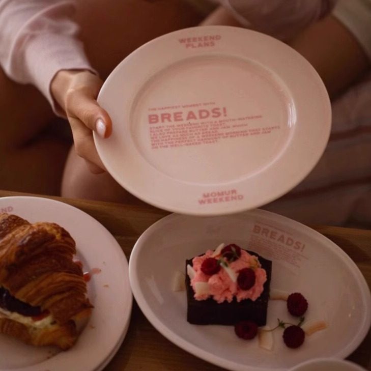 正品授权现货韩国momur weekend8 陶瓷马克杯甜品早餐盘黄油刀碗