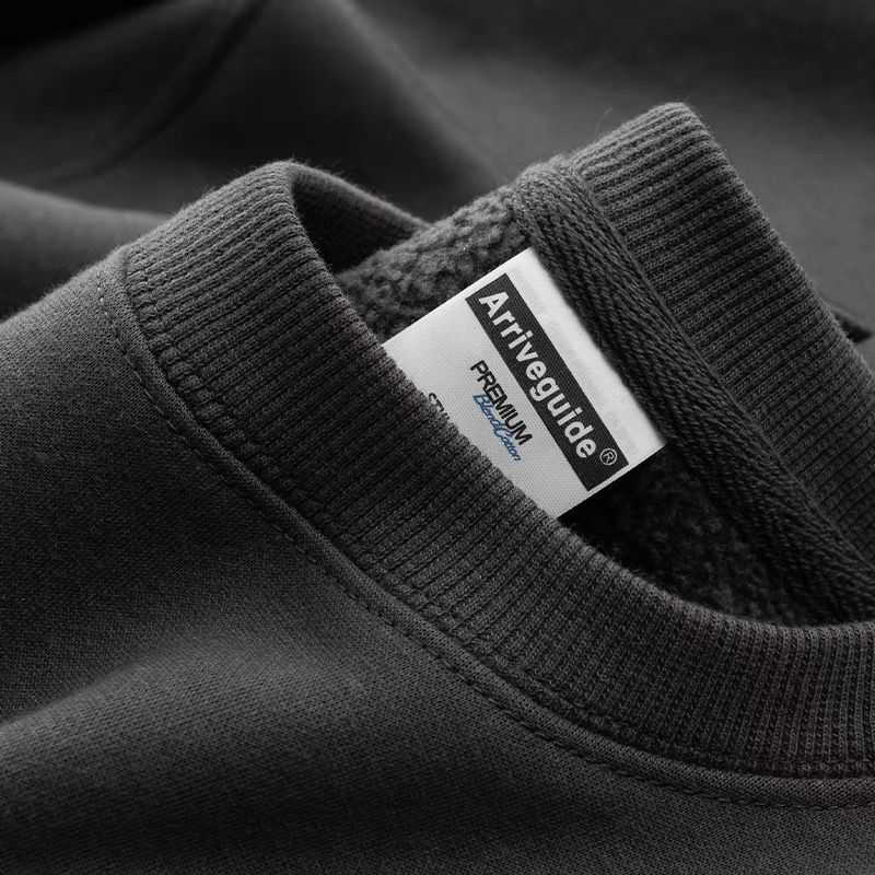 圆领套头加绒卫衣运动休闲