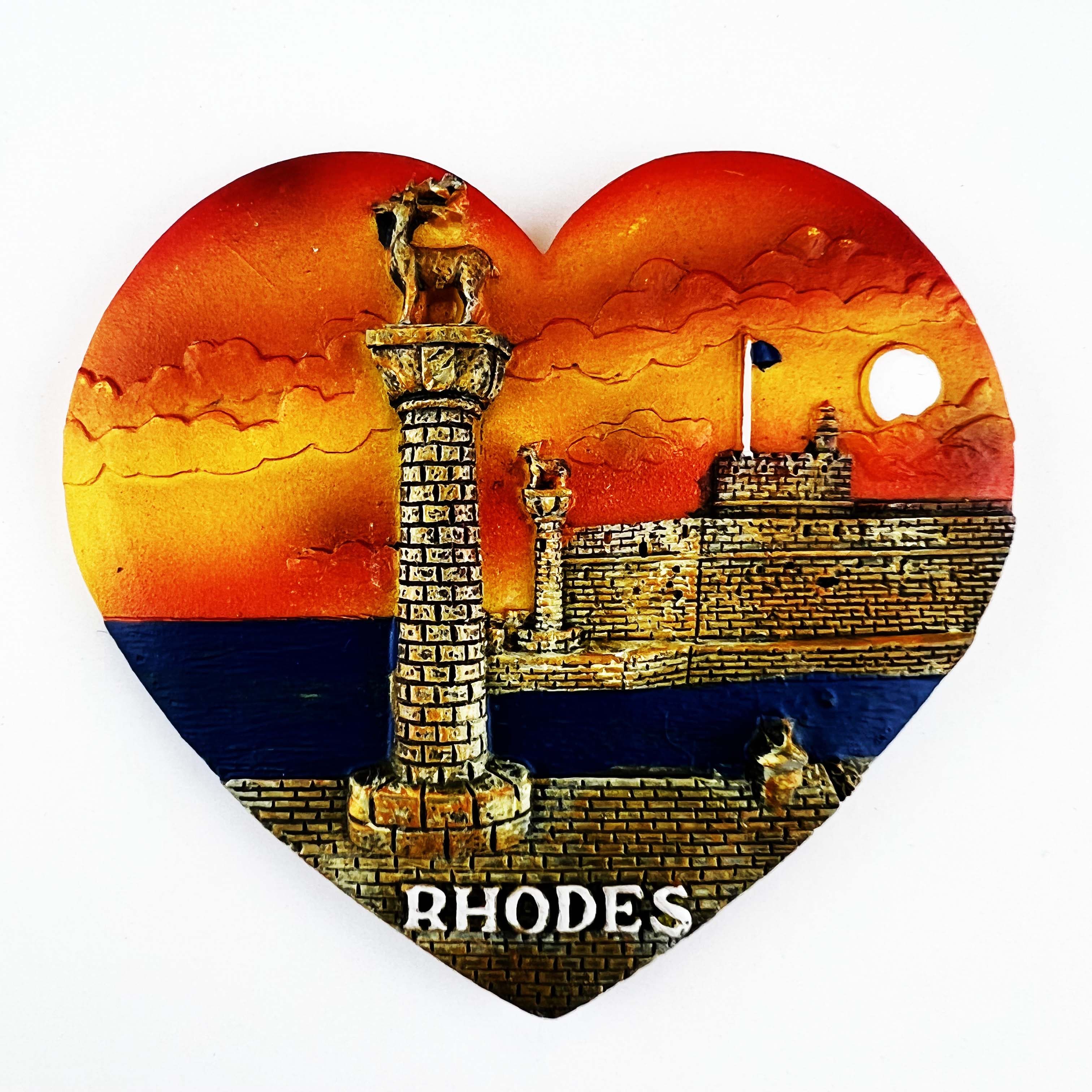 希腊爱琴海罗德岛牡鹿雕塑旅游纪念品磁力贴冰箱贴 装饰贴工艺品