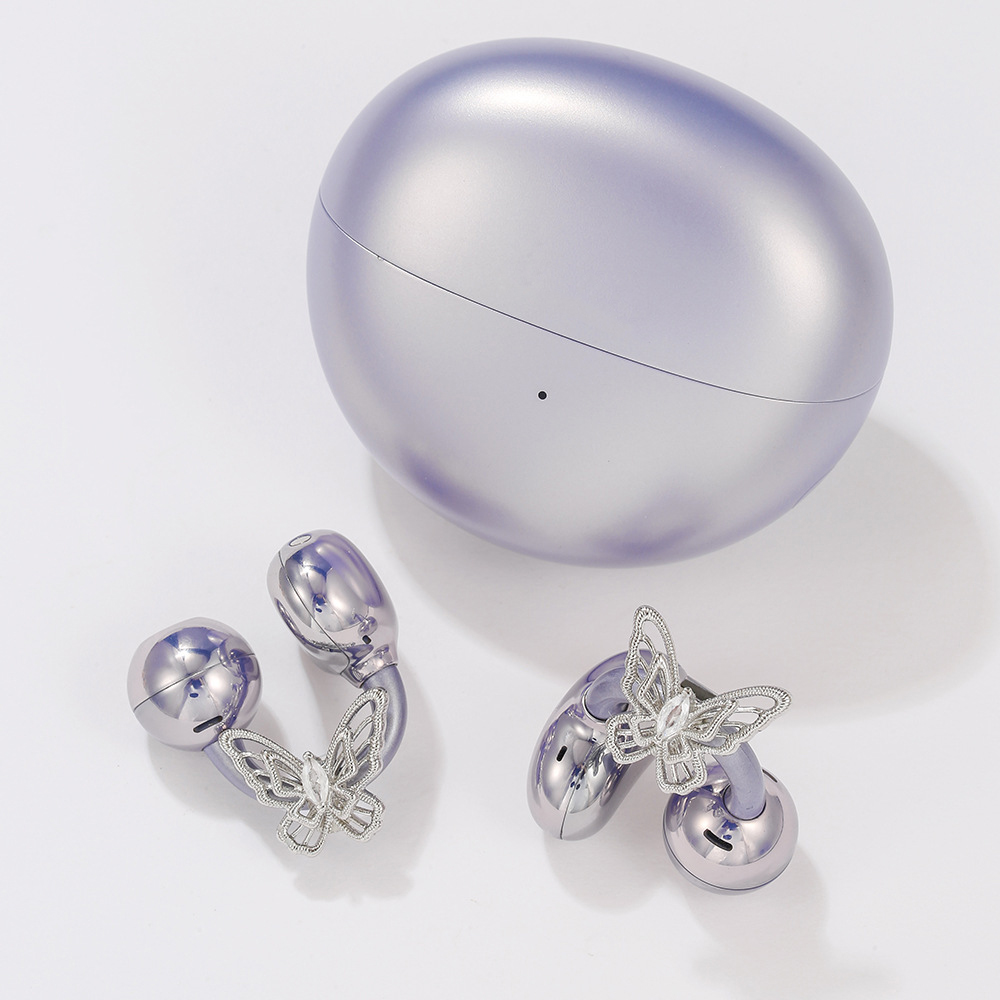 适用于freeclip耳机钻扣满钻镂空蝴蝶耳夹扣freeclip2耳饰配饰女