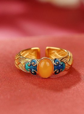 烧蓝天然黄石国潮景泰蓝吉祥如意