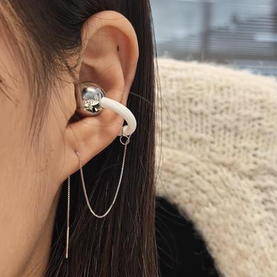 适用于freeclip2耳机钻扣流苏耳钉防丢链耳夹扣高级感耳饰配饰女