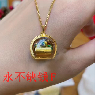 泰国佛牌永不缺符钱管银色吊坠苏拉萨福管手链项链男女饰品小众