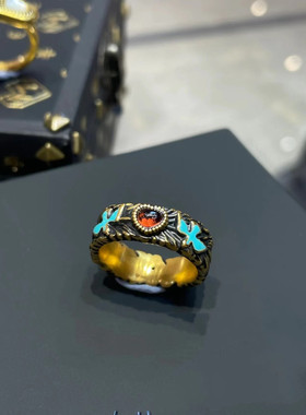 大雁羽毛爱心飞鸟戒指潮复古时尚指潮流小众ins高级感开口戒法式