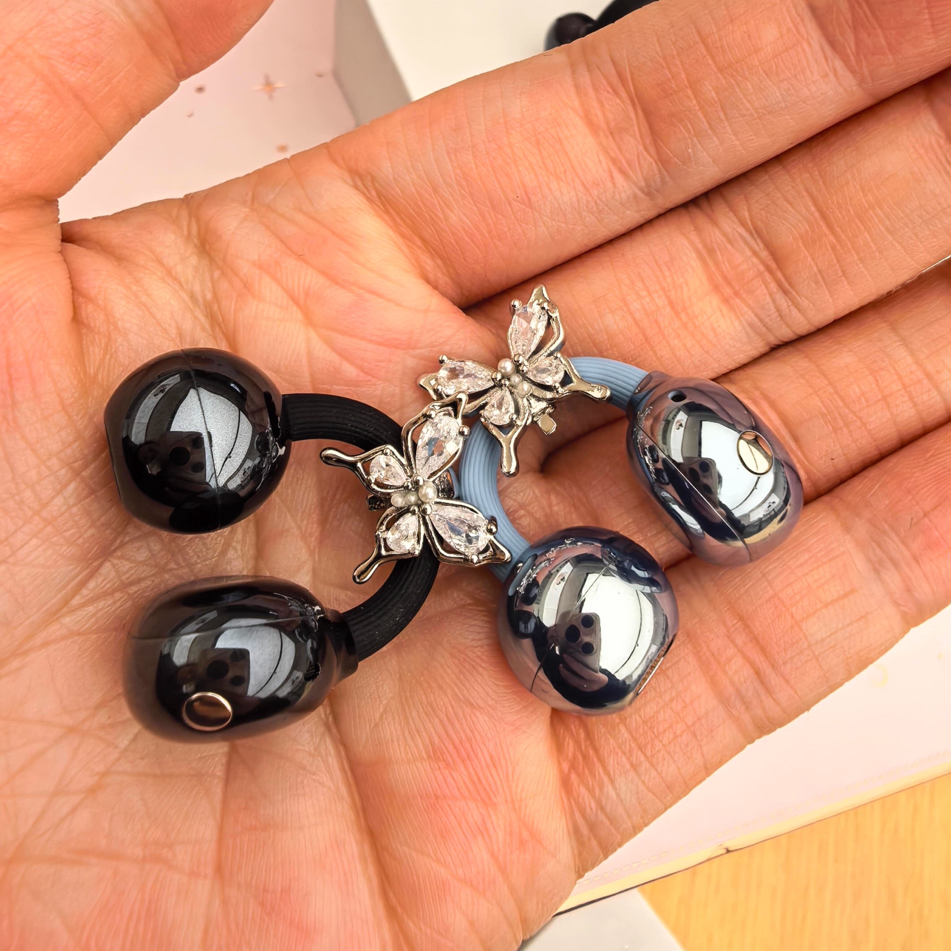 适用于freeclip2耳机钻扣女锆石小蝴蝶耳夹扣小众高级感耳饰配饰