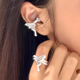 适用于freeclip2耳机钻扣女对称蝴蝶耳机扣小众甜美风耳饰配饰