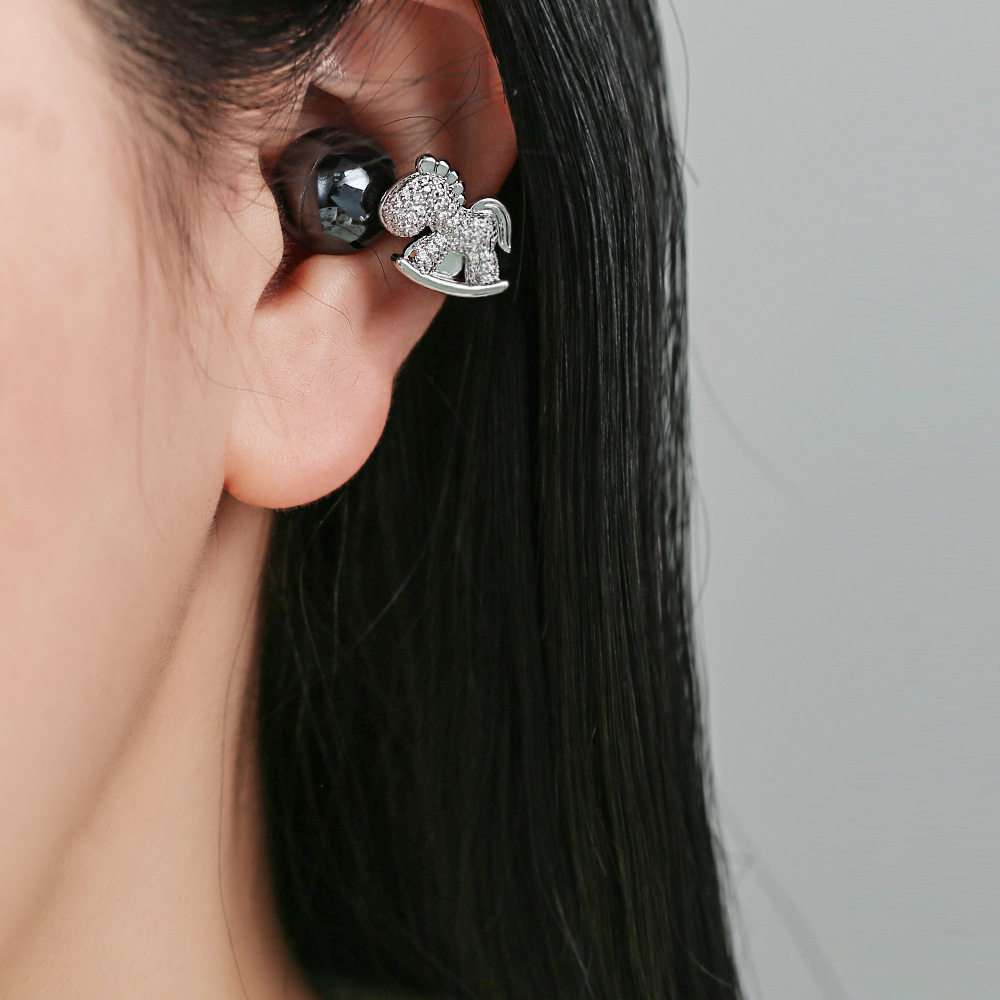 马年新品满镶小马耳机钻扣耳夹式耳机通用款夹扣精美蓝牙耳夹配饰,饰品/流行首饰/时尚饰品新,耳夹,淘宝优惠券,粉丝福利购,淘宝优惠卷