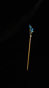 新款非遗设计银鎏金花丝镶嵌仿点翠工艺缀仿珍珠简约玉兰辛夷发簪