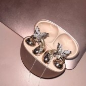 适用于freeclip2耳机配饰方钻流苏蝴蝶freeclip耳机配饰耳夹钻扣