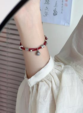 吞金兽情侣手链复古本命年小众红色编绳好运锦鲤手绳男生女生手串