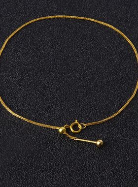 18K万能项链小众彩金肖邦针式链穿珠diy可调节螺丝珠可拧项链女