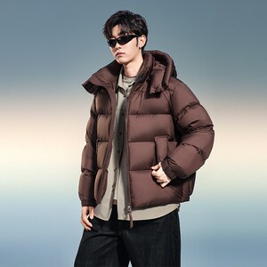 1404-2-D834—P369 高品质印花90绒羽绒服潮流时尚简约休闲百搭1图片