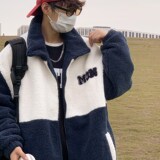 男女加厚羊羔毛棉服港风棉衣休闲外套1404-1-MY9369-P100，男装棉衣，星座1404-3