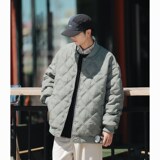 男女加厚菱形格棉服港风棉休闲外套1404-1-MY9362-P85，男装棉衣，星座1404-3