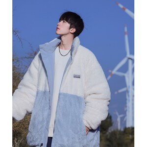 男女加厚棉衣两面穿冬季男9073-P65美式机能风户外登山服图片