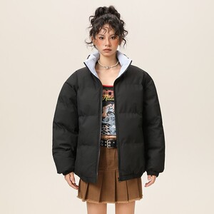 1404-2-999912-p65--2025 休闲宽松青少年百搭防风防水棉衣外套图片