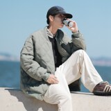 男女加厚菱形格棉服港风棉休闲外套1404-1-MY9362-P85，男装棉衣，星座1404-3