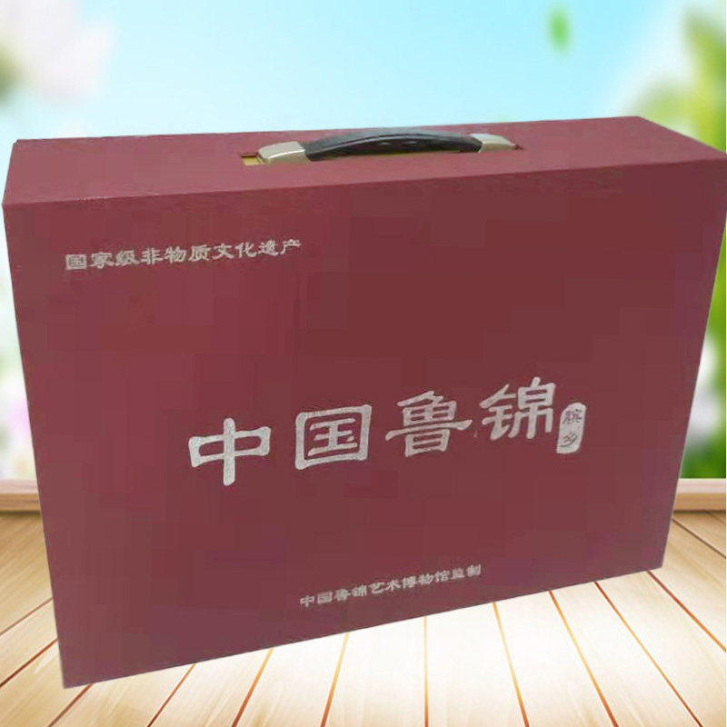 山东菏泽鲁锦老粗布床单被罩四件套礼盒天然有机彩棉手工