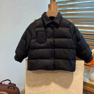 儿童羽绒服男童女童宝宝外套轻薄款 秋冬保暖内胆洋气百搭 外穿韩版