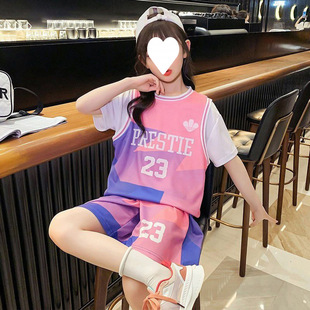 2025女童夏装运动套装春夏季儿童薄款短袖中大童装男女孩速干球服