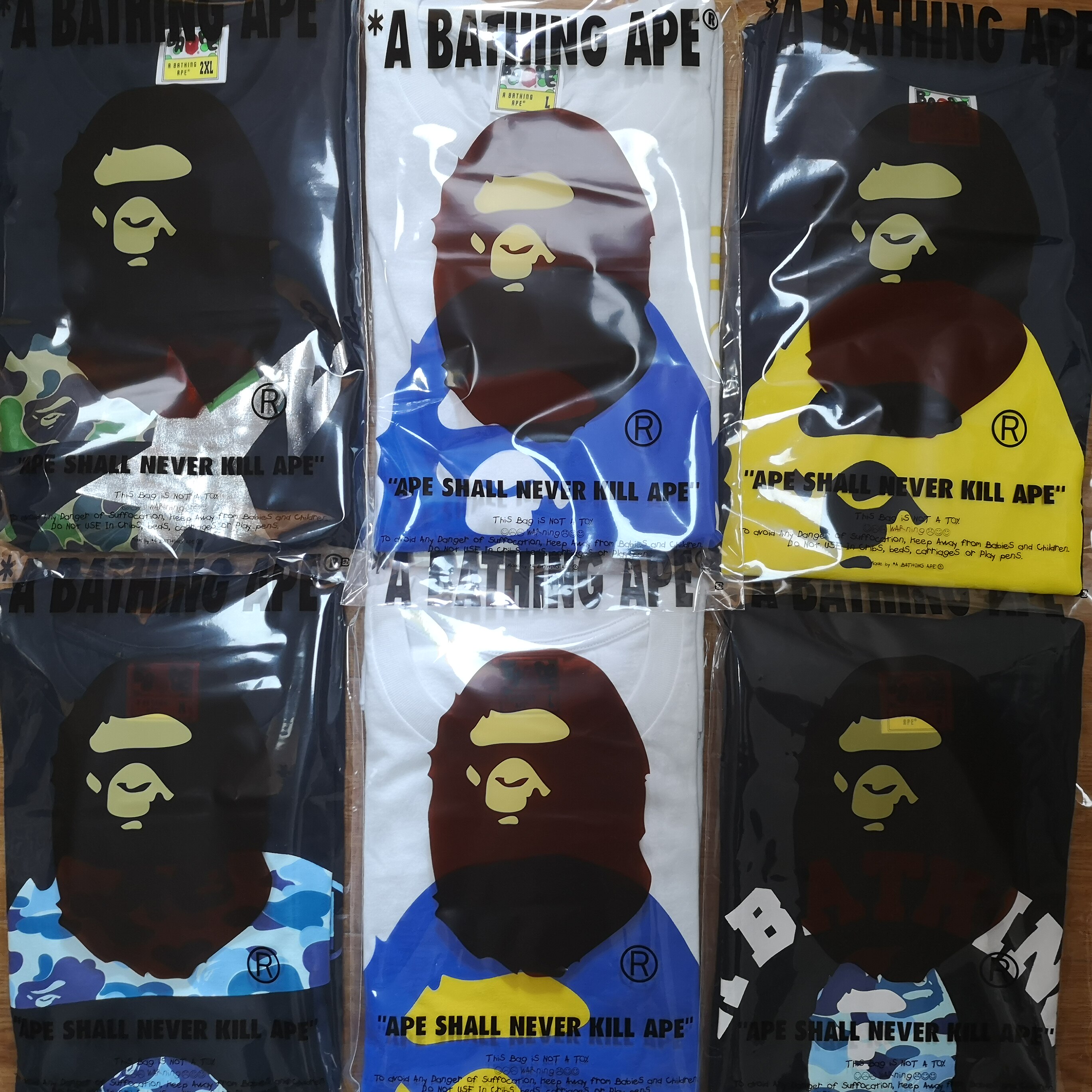 BAPE 回馈大促 海盗折扣 断码 迷彩 镭射 幻影 夜光鲨鱼大头短袖