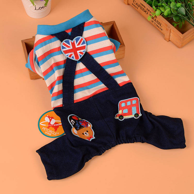 2018春夏装泰迪狗狗衣服背带裤比熊贵宾小型犬四脚衣春款宠物服装