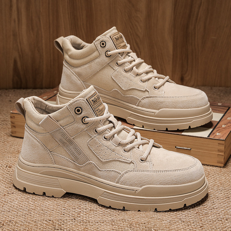 马丁靴男款2025新款秋季厚底高级感休闲沙漠美式复古中帮工装短靴