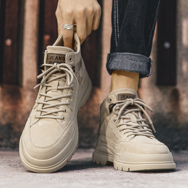 马丁靴男款冬季加绒雪地棉鞋防水防滑英伦风复古运动高帮工装男鞋