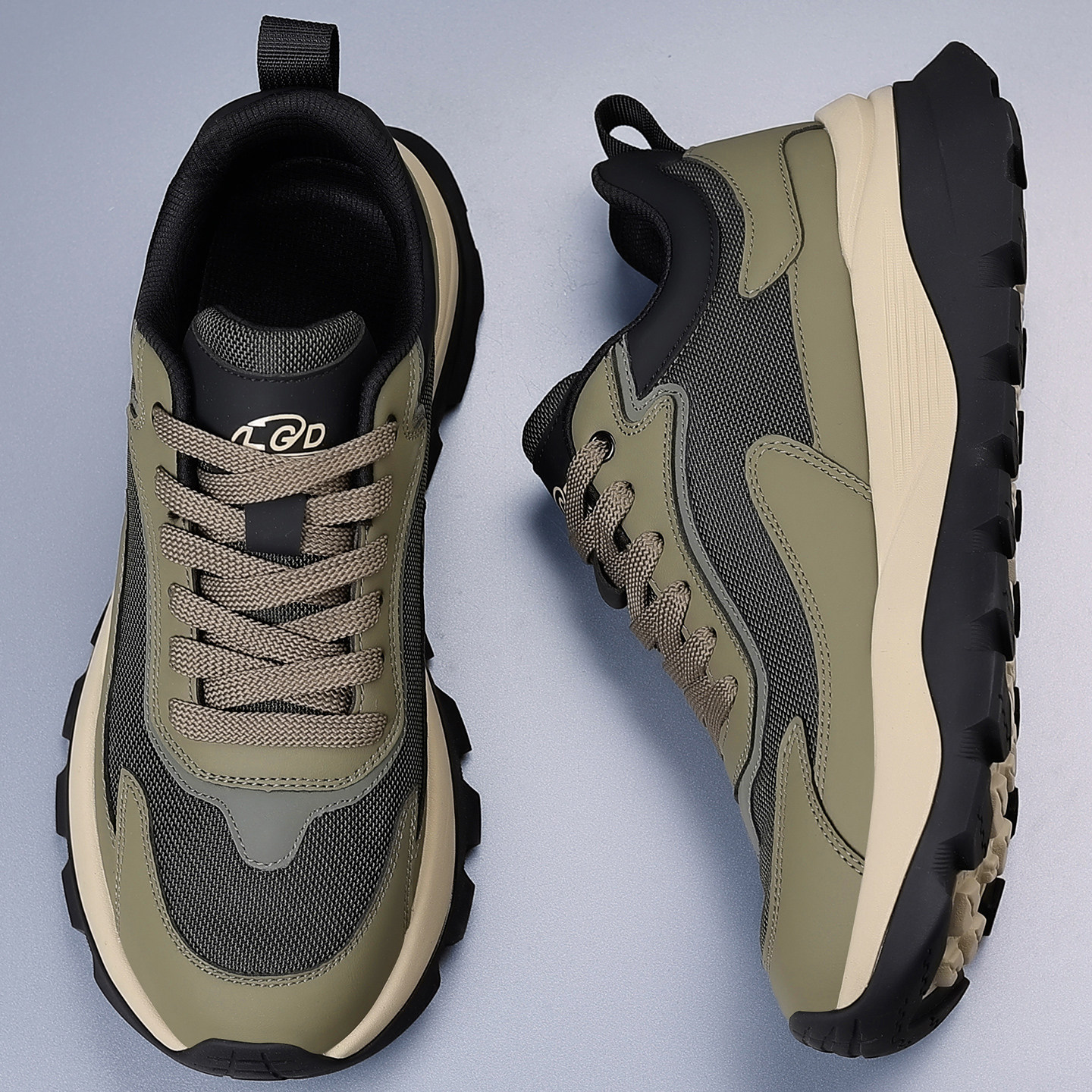 欧洲站男鞋2025新款冬季高端运动鞋男款轻便软底复古加绒休闲鞋子