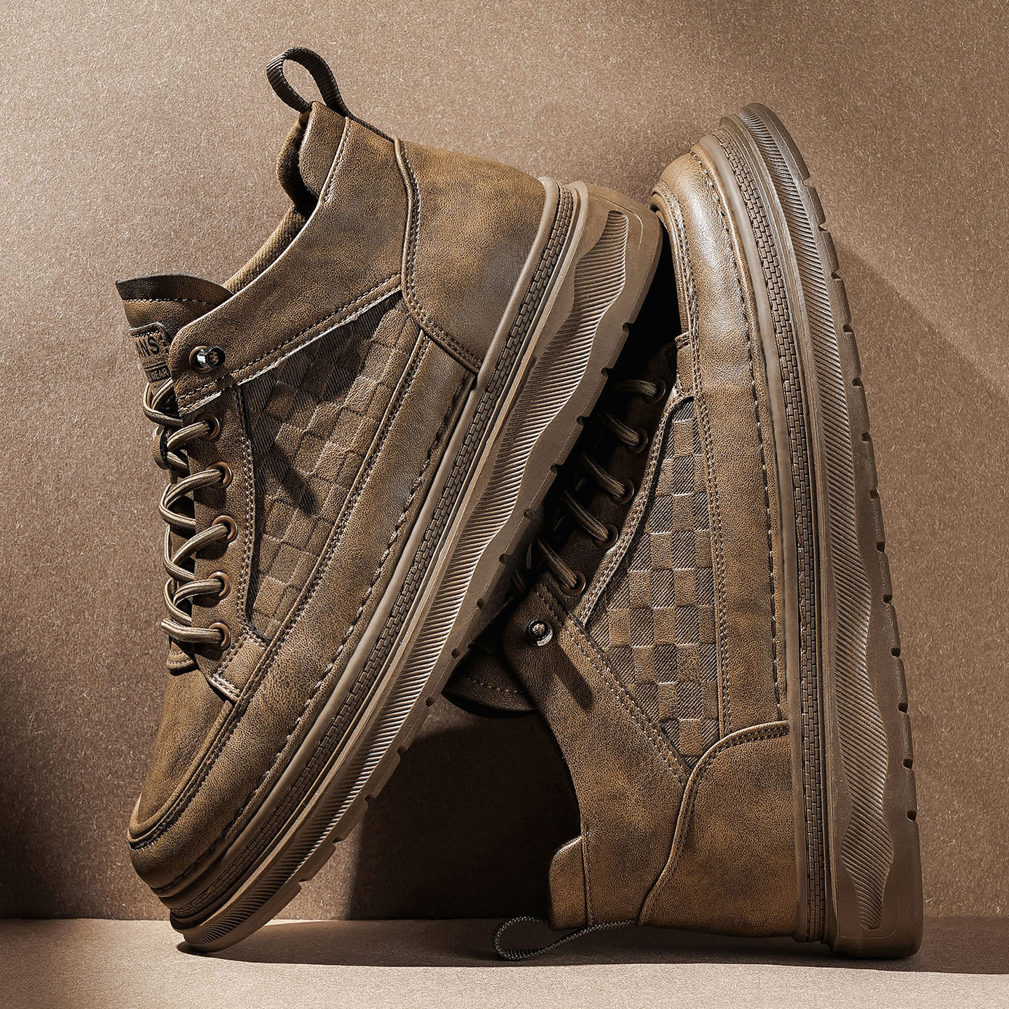 高帮鞋男款2025新款冬季英伦复古