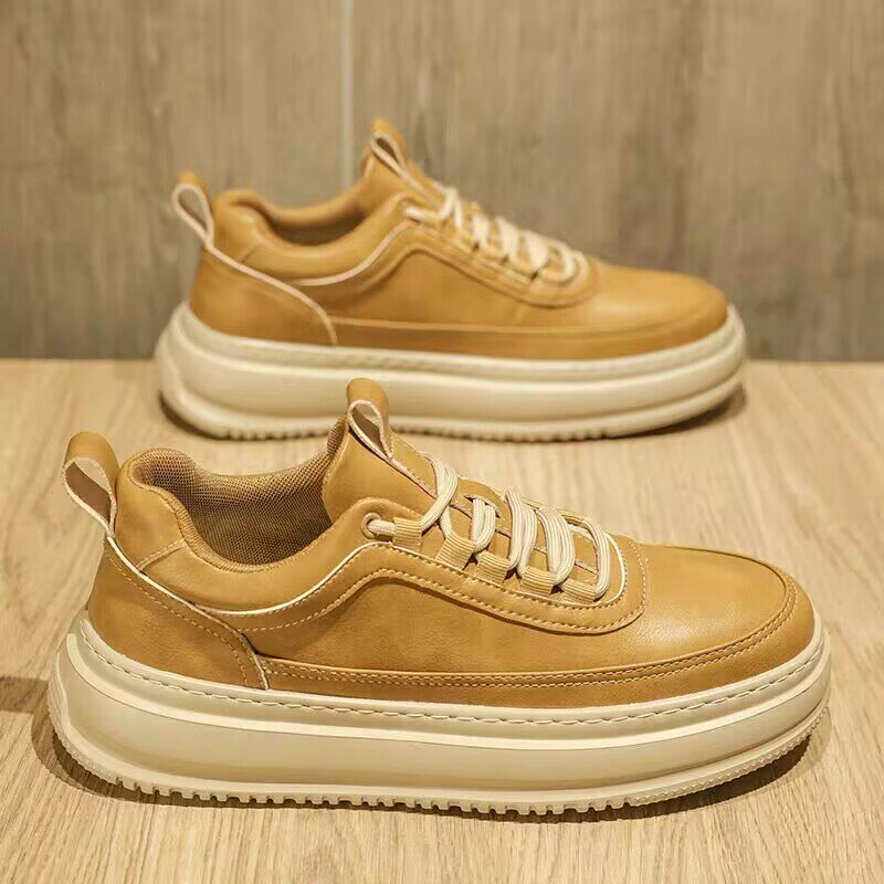 男鞋2026春款轻便软底舒适休闲板鞋男款春季厚底鞋子春秋高级感潮