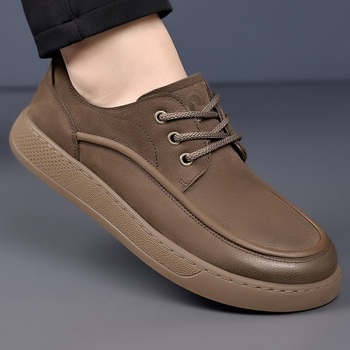 2026新款牛皮男士透气软底板鞋
