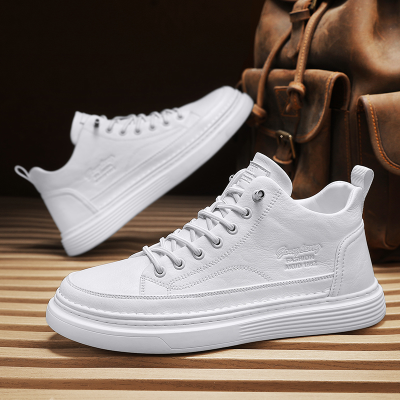 休閑高幫板鞋男士運動春秋軟底