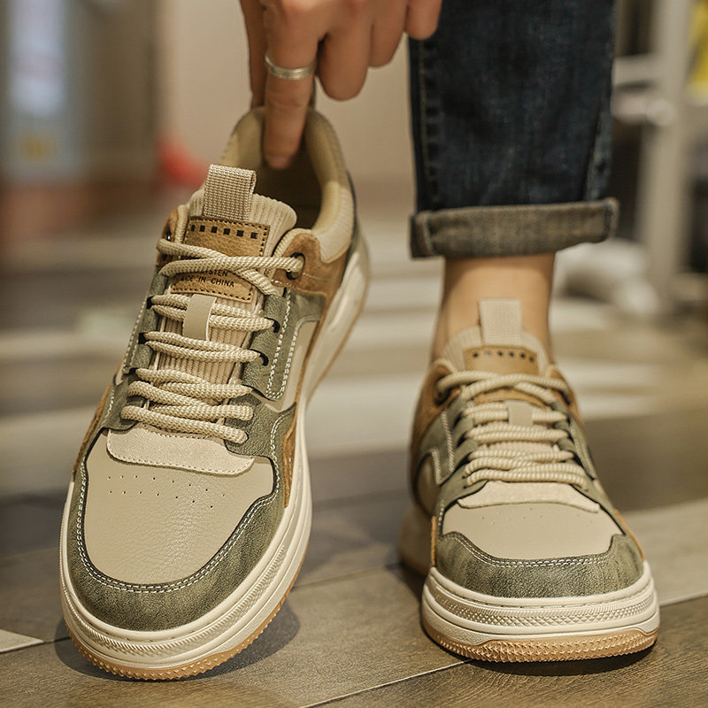 男鞋2025新款冬季加绒高级感运动休闲滑板鞋男士小众复古百搭潮鞋