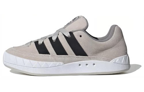 adidas 系带舒适 防滑耐磨 低帮 板鞋 男女同款 灰黑色 ID8266