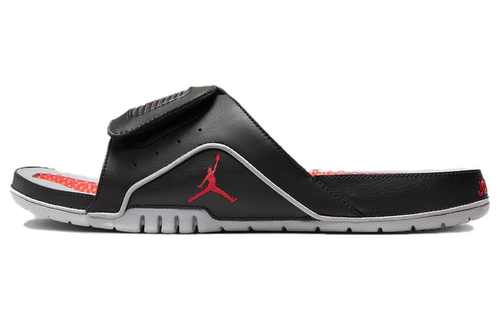 Jordan Hydro 4 轻便舒适 橡胶底一字拖鞋 男款黑红色 532225-060