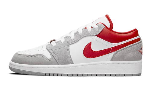 Air Jordan 1 Low AJ1灰白红男子复古低帮运动篮球鞋DM0589-016
