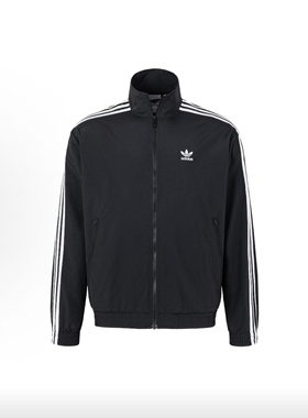 阿迪达斯adidas男子运动休闲立领宽松百搭拉链外套KB2466 伟仓