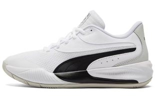 PUMA Triple 减震防滑 低帮 实战篮球鞋 男女同款 白黑 195217-06