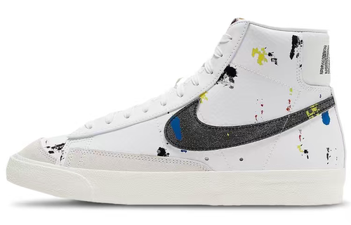 Nike Blazer 77 多彩泼墨 中帮 板鞋 男款 黑白 DC7331-100