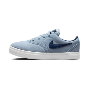 Nike SB Check 耐磨透气 低帮 儿童板鞋 蓝色 中小童 905371-407