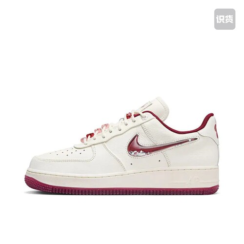 耐克Nike Air Force 1 AF1白红空军一号女子低帮FZ5068-161传奇