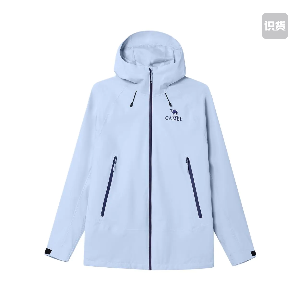 Camel/骆驼 连帽双拉链冲锋衣  A34BA6B001  key仓